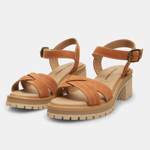 Sandalias de mujer Weinbrenner de nobuk con tacón de 5 cm, Piel Sandalias de mujer Weinbrenner de nobuk con tacón de 5 cm, Piel